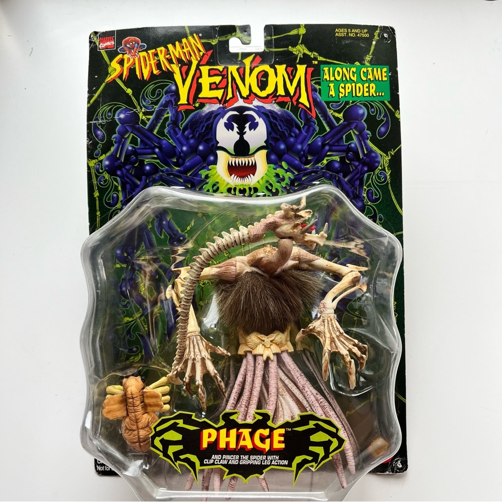 Vintage Marvel Comics Spider Man PHAGE VENOM Symbiote Action Figures 1997